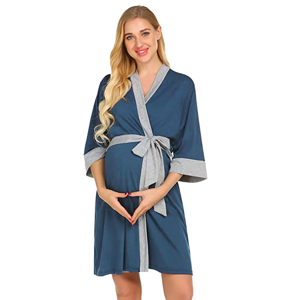 Халат для беременных и кормящих; ночная рубашка для беременных; Одежда для беременных женщин; vetement femme ropa mujer