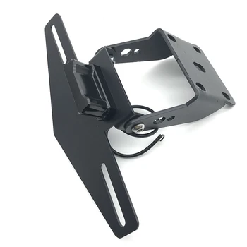 

Motorcycle License Plate Holder With LED Light Aluminum Rear License Plate Frame Mount Bracket For KTM Duke 390 2017 2018 2019