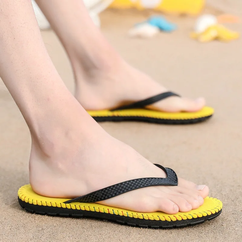 

2019 Summer MEN'S Slippers Household Soft-Sole Anti-slip Flip-flops Men Outer Wear Sandals Comfortable Sandals
