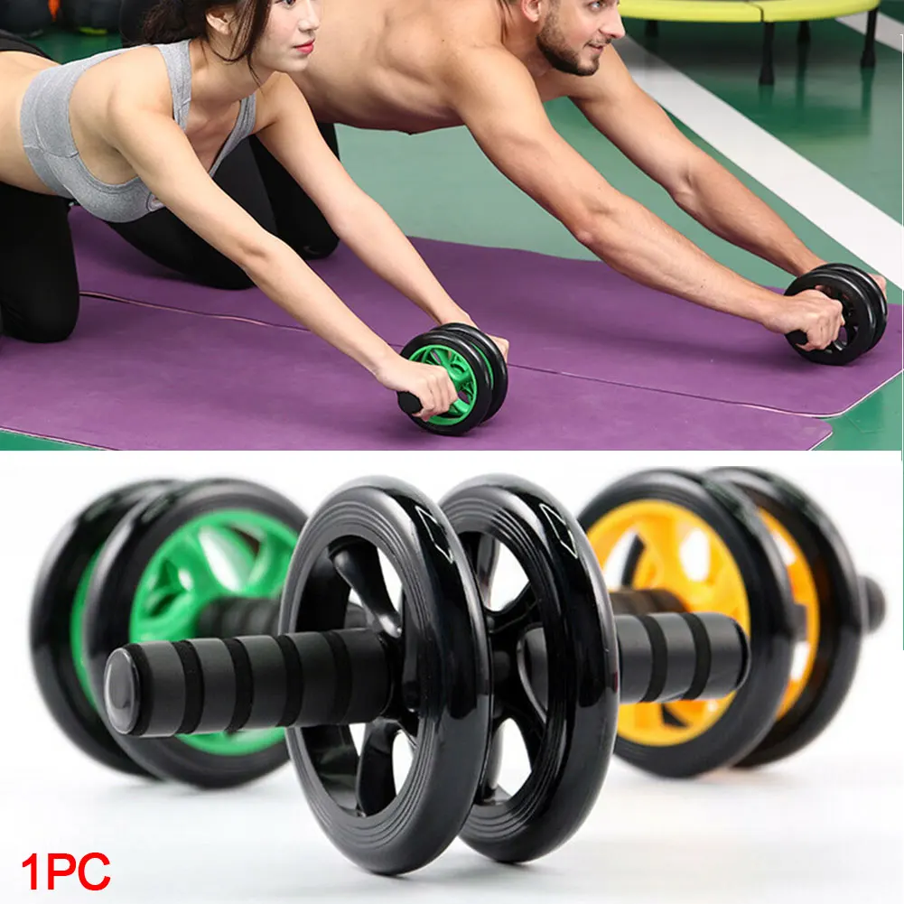 

Abdominal Exercise With Knee Mat Roller Wheel Equipment Unisex Ergonomic Design Double Muscle Training Workout Gym Fitness Home