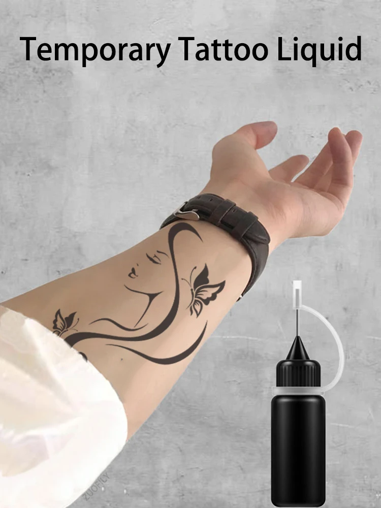Temporary Tattoo Juice For Body Art Waterproof Liquid Paint_voghion.com
