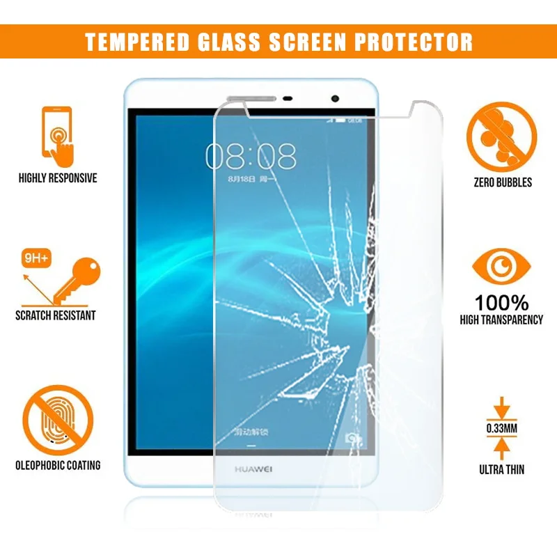 

Screen Protector for Huawei MediaPad T2 7.0 Pro Tablet Tempered Glass 9H Premium Scratch Resistant Anti-fingerprint Cover