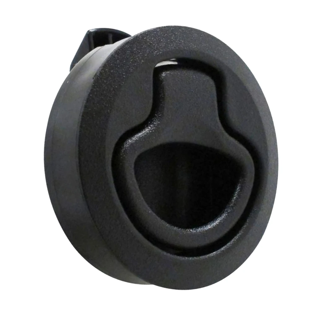 Marine Boat 2 inch 50mm Round Flush Mount Pull Hatch Latch Lift Handle, Black