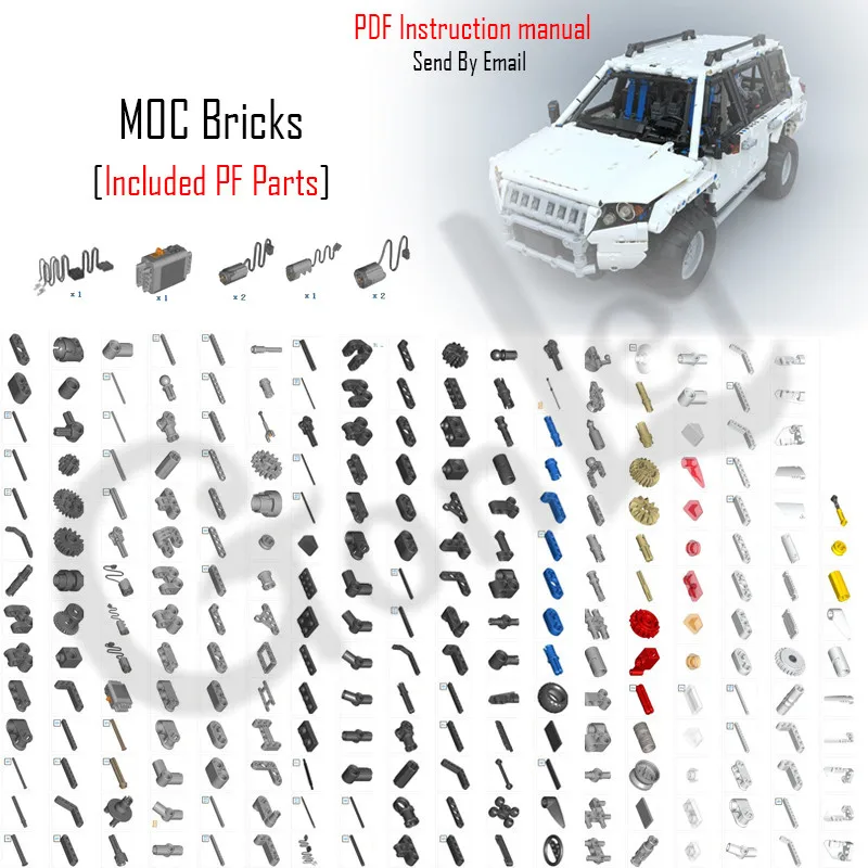 With PF Motors Set Technic Тойота Мотор Land Cruiser RC Внедорожник кирпичные части набор для MOC 5551 строительные блоки игрушки Набор DIY Дети Brinquedo - Цвет: With PF Motors Set