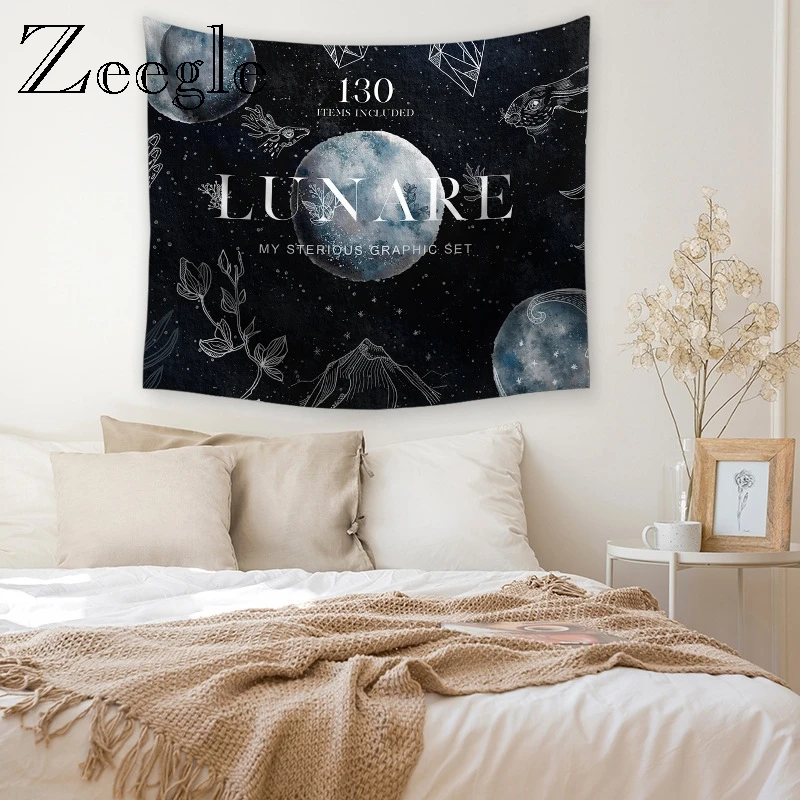 Zeegle Creative Wall Hanging Tapestry Bedroom Account Bedside Yoga Mat Picnic Blanket Beach Towel Home Decoration Tapestry