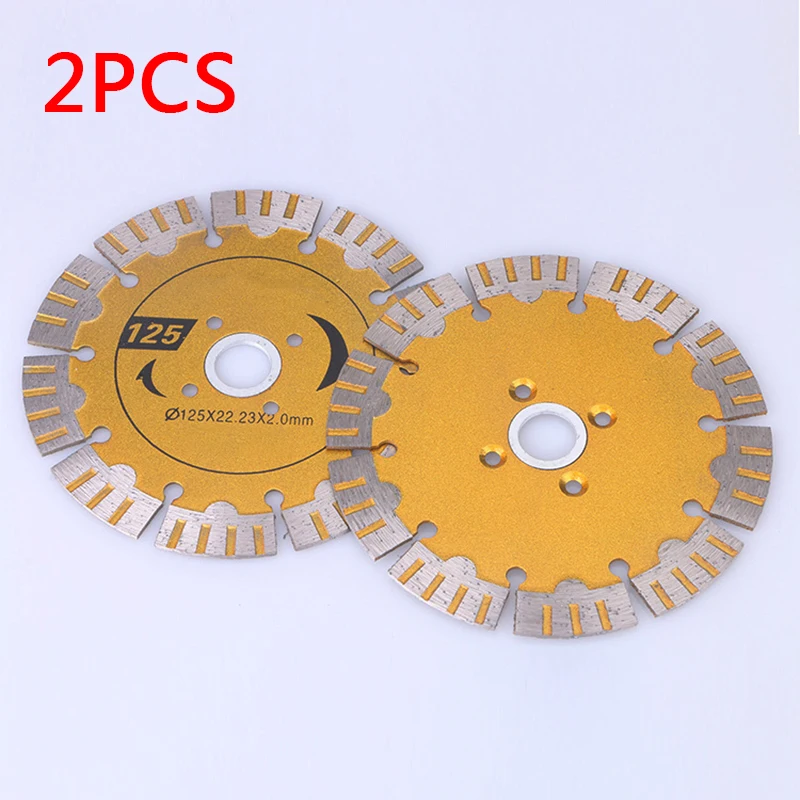 

2pcs 125mm Angle Grinder Diamond Saw Blade Dry Cutting Disc for Marble Concrete Porcelain Tile Granite Quartz Stone Cutting Disc