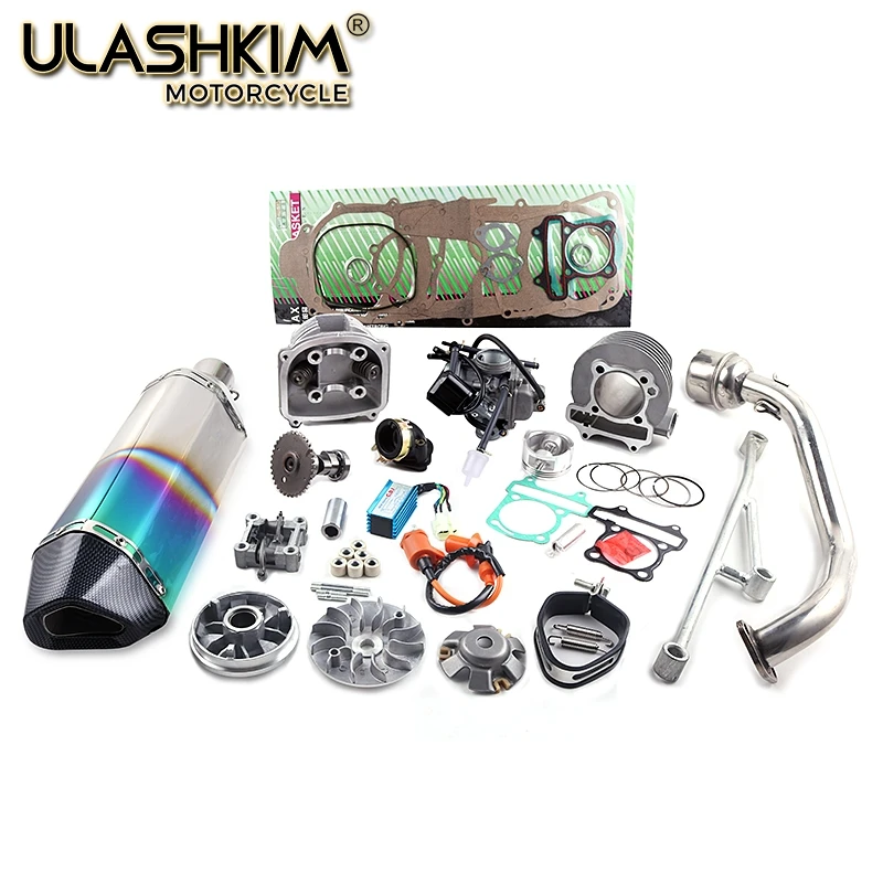 GY6 125 150 uprade 200cc 4 тактный диаметр 61 мм цилиндр комплект для замка гоночный A14