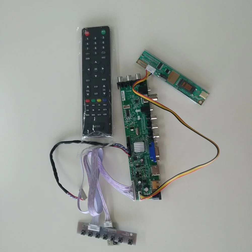 Комплект для B154EW02/CLAA154WA05 ЖК-панель 30pin 1 CCFL ТВ плата контроллера 1280X800 DVB-C DVB-T HDMI VGA 15," цифровой USB AV