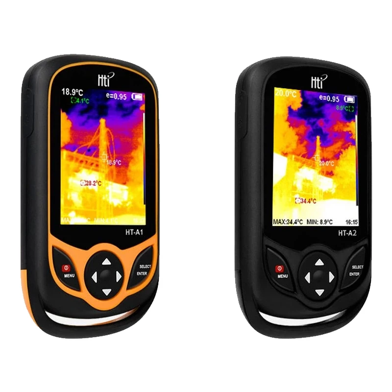 

HT-A1/HT-A2 High Resolution Thermal Camera Infrared Imager Detector Temperature Meter Imaging Instrument TFT Full Display hta1