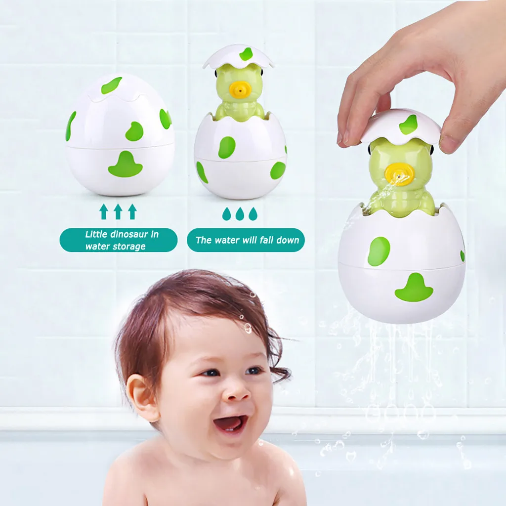 Baby Dinosaur Egg Bath Toy Kids Baby Bathroom Bathing Water Spray Toy Floating Sprinkler