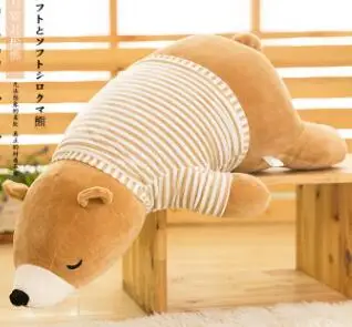 Плюшевый медведь для малышей, игрушка для сна, комфортная кукла, плюшевая игрушка, мягкая плюшевая игрушка, Успокаивающая подушка и подушка, медведь, игрушка Z159 - Цвет: brown