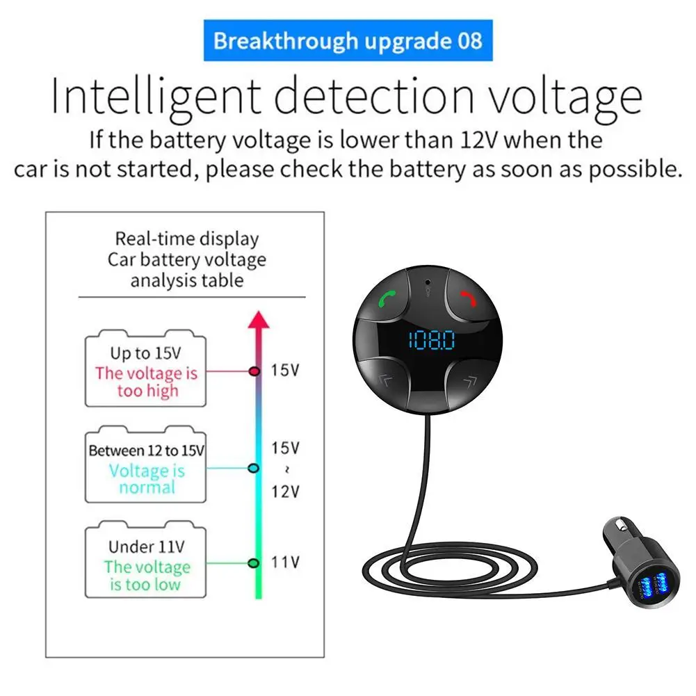 Автомобильный комплект, Bluetooth, fm-передатчик, MP3 плеер, USB, ЖК-пульт, freispeinrichtung, u-диск, TF, Hochwertigen