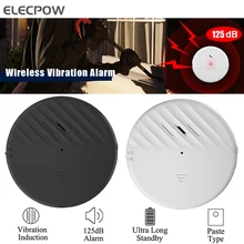 Elecpow – alarme de sécurité sans fil, capteur de vibrations, 125db, Anti vol, pour porte, fenêtre, maison