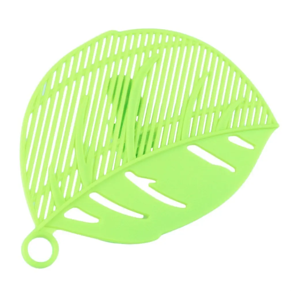

OUTAD Leaf Shape Rice Wash Sieve Beans Peas Cleaning Gadget Kitchen Clips Tools Durable Plastic Household Rice Wash Tool