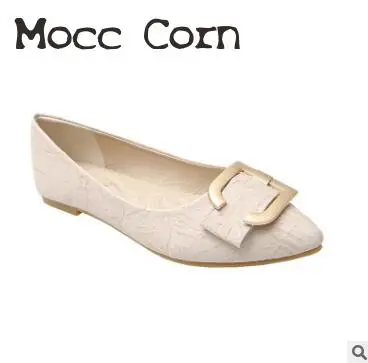 

2019 Large Size Women Flat Shoes Slip On Leather Shoes Loafers Soft Fashion Ballerina Flats Shallow Mouth Pointed Toe Lady Shoes