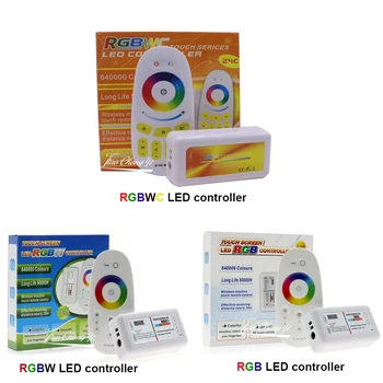 

RGBW / RGB RGBWC LED Controler Touch Screen 2.4G DC12-24V 18A Remote Controller Channel For 5050 RGB / RGBW RGBWC LED Strip