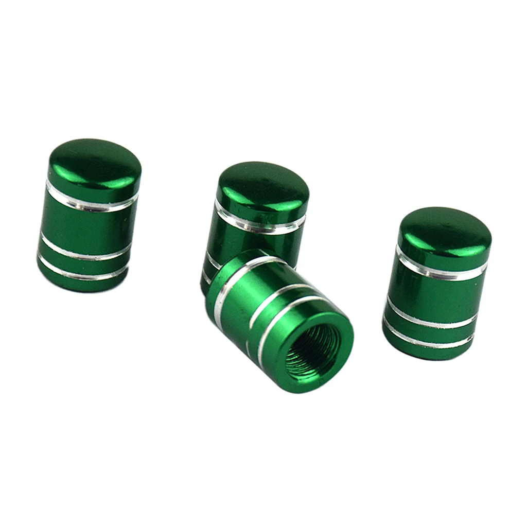 4 Pcs Aluminum Wheel Valves Tyre Stem Air Caps Cover For Universal Vehicles/ Cars/ Trucks/ Pickups /Auto / Motorcycle 7 Color