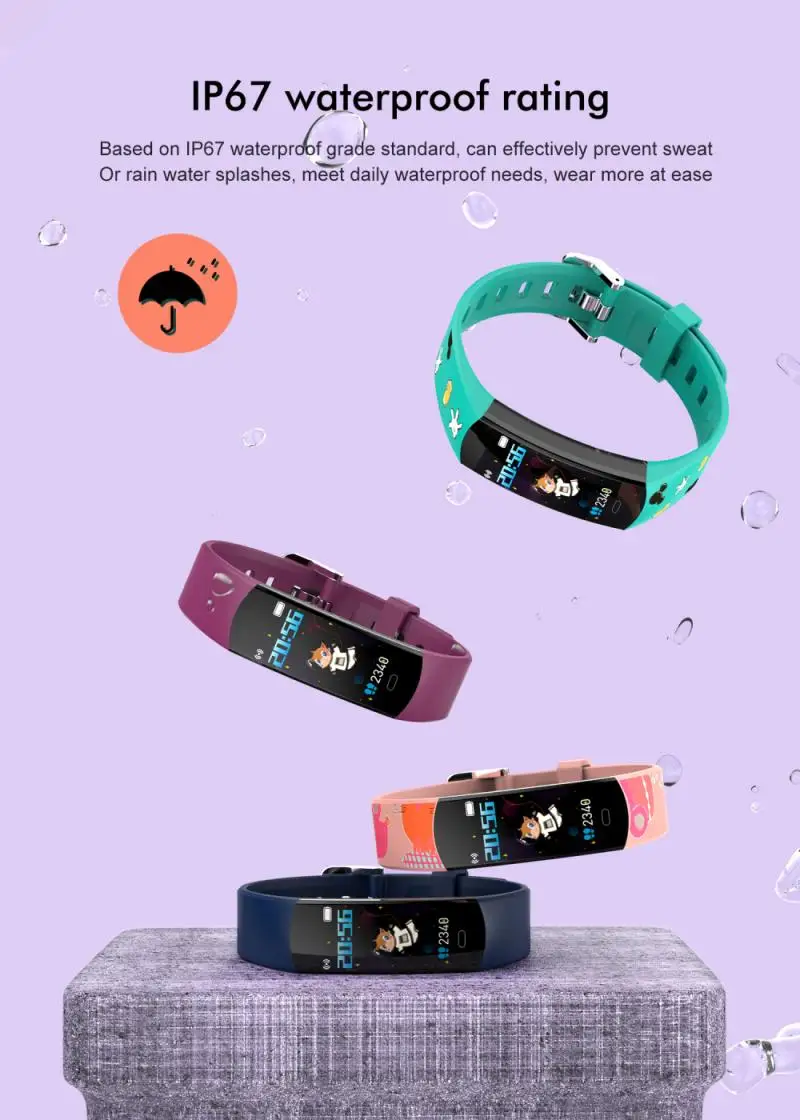 2021 New Children's Smart Bracelet Heart Rate Sleep Monitoring Youth Bluetooth-compatible Smart Watch Wearable Devices Wristband