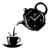 Creative Teapot Kettle Wall Clock 3D Acrylic Coffee Tea Cup Wall Clocks for Office Home Kitchen Dining Living Room Decorations 9