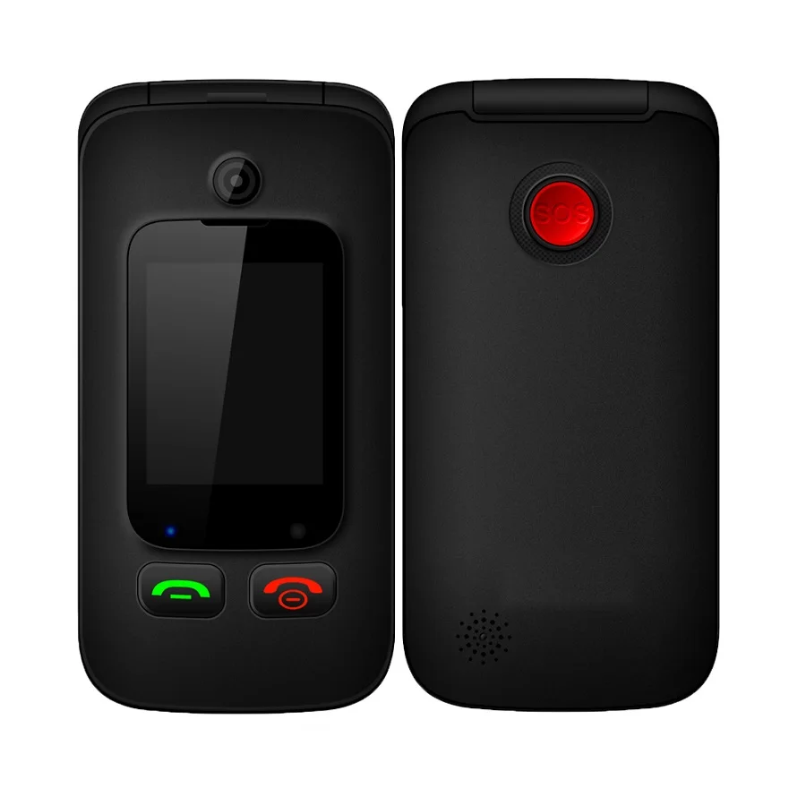 YINGTAI T22 2G MTK6276 GPRS MMS Большой кнопочный мобильный телефон для пожилых людей с двумя sim-картами - Цвет: black