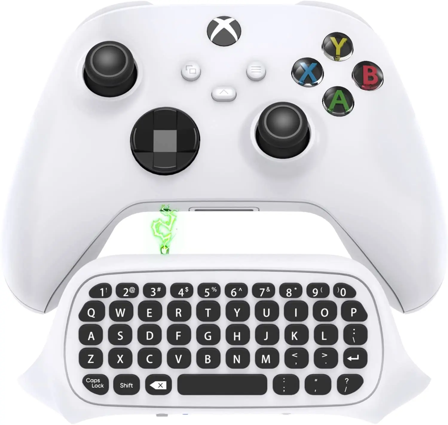 Clavier de Contrôleur pour Xbox Series X S, Manettes de Jeu Xbox One S,  Manette de Jeu sans Fil 2,4 G avec Récepteur USB et Prise Audio 3,5 Mm,  Mini Clavier Chatpad