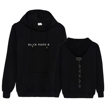 

Kpop GOT7 BAMBAM Black Feather The Frist Fan Meeting Tour Hooded Sweatshirt Long Sleeve Tops Pullovers Hoodies PT1084