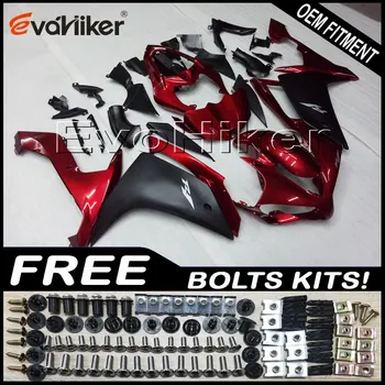 

Custom fairing motorcycle bodywork kit for YZF-R1 2007-2008 ABS motorcycle hull Injection mold red black+Gifts