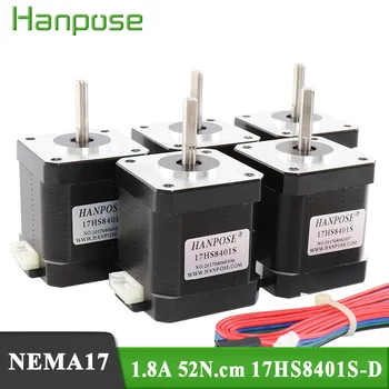 

3D printer 10pcs/lot 4-lead Nema17 Stepper Motor 42 motor Nema 17 motor 42BYGH 1.8A 17HS8401S motor with DuPont