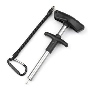 

Fish Hook Remover Tool with Rope Out Fish Hook Separator Tools Portable Easy Reach Fishing Hooks Extractor