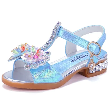 

Children's Shoes Girls Sandals Summer Princess Shoes 2020 New Cute Fashion Rhinestone Butterfly Soft Bottom Roman Sandals Kids