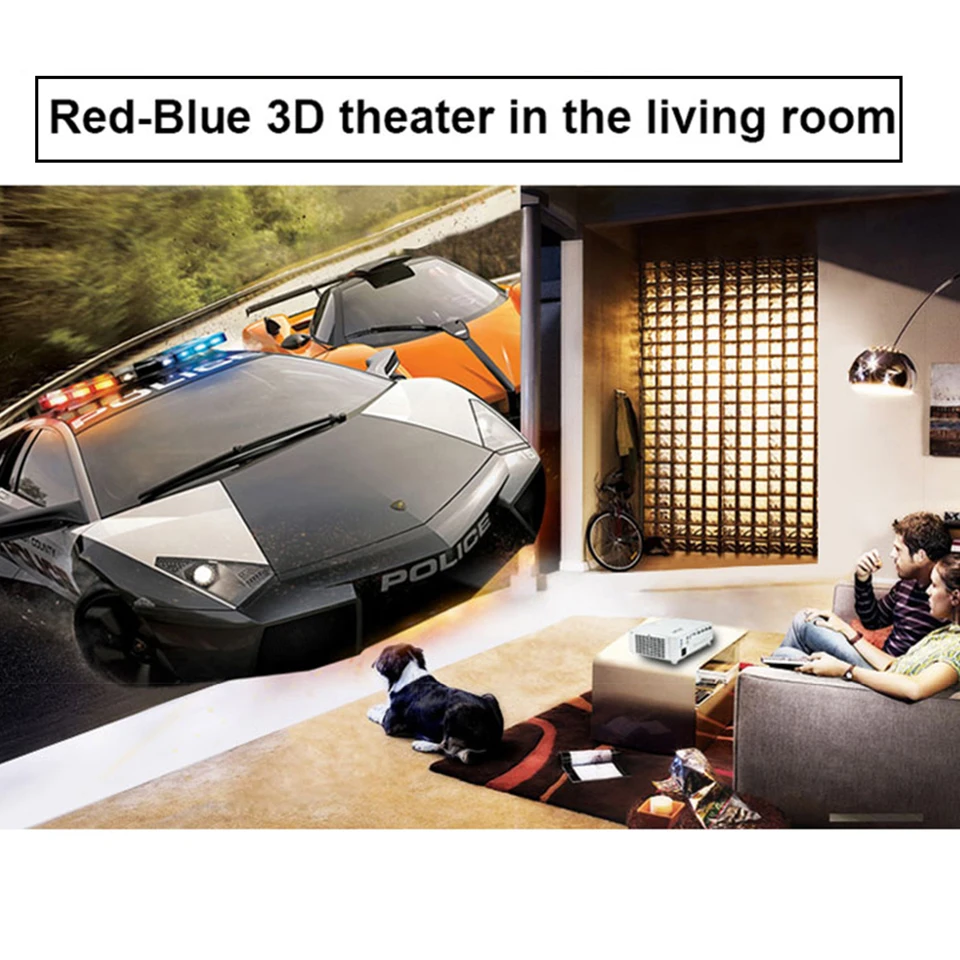Светодиодный проектор Poner Saund LED 86 + Full HD 1080P 5500 люмен 1280x800 3D домашний кинотеатр