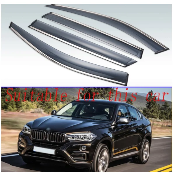Для BMW X6 2008 2014 пластиковый Наружный козырек вентиляционные оттенки окна Защита от