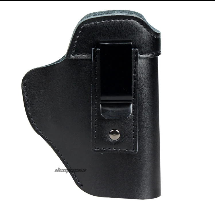 Армейский тактический пояс кобура из натуральной кожи для стрельбы охотничьего пистолета пояс гольстеры для Glock S& W M& P Shield Sig Sauer - Цвет: black