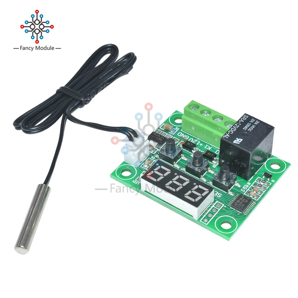 Diymore W1209 DC 5 В/12 В/24 В светодиодный цифровой переключатель термометр температурный контроллер модуль с NTC термостат датчик зонда провода