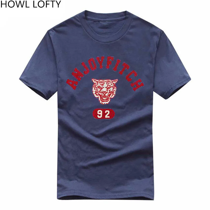 Summer Men's Solid T-shirt Cotton O-neck Short Sleeved T Shirt Men Stretch Red Tiger Letter Casual Tops Tees Male Brand Clothing Summer Men's Solid T-shirt Cotton O-neck Short Sleeved T Shirt Men Stretch Red Tiger Letter Casual Tops Tees Male Brand Clothing