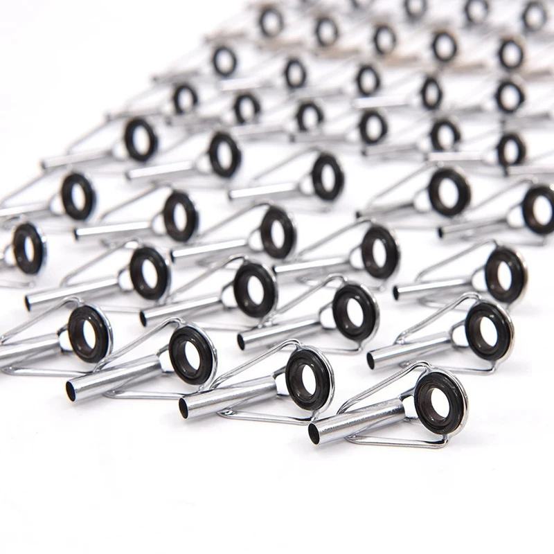 ABZB-80Pcs Diy Кольца для глаз, набор направляющих наконечников для удочек, Ремонтный комплект для удочек, рамы из нержавеющей стали с коробкой, рыболовные снасти