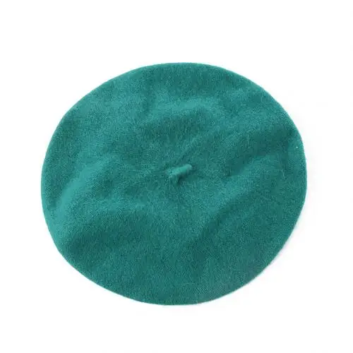 Lake Blue Шапка женская, для девушек, одноцветная, теплая, зимняя, Вязанная, береты, французский артист, шапочка, Лыжная Шапка Кепка, подарки на год, Boinas Mujer - Цвет: Lake Blue