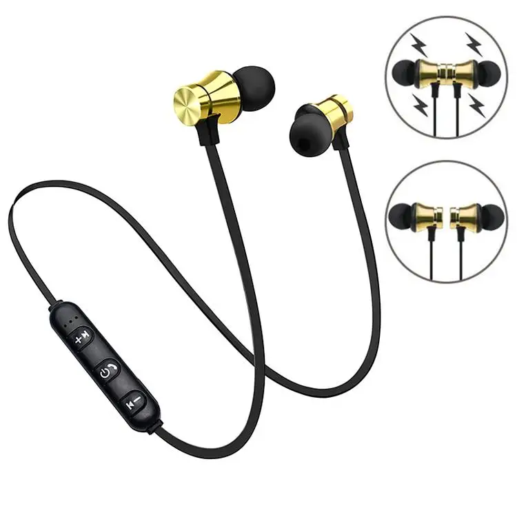Xt11 магнитные аттракционы беспроводные Bluetooth наушники водонепроницаемые спортивные наушники 4,2 со встроенным микрофоном гарнитура - Цвет: Цвет: желтый