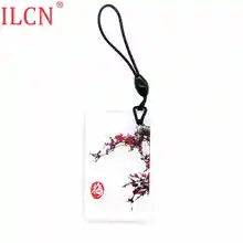 S50 1K 13,56 Mhz UID сливовый узор перезаписываемый брелок для ключей сменная RFID IC карта жетон тег брелок контроль доступа 1