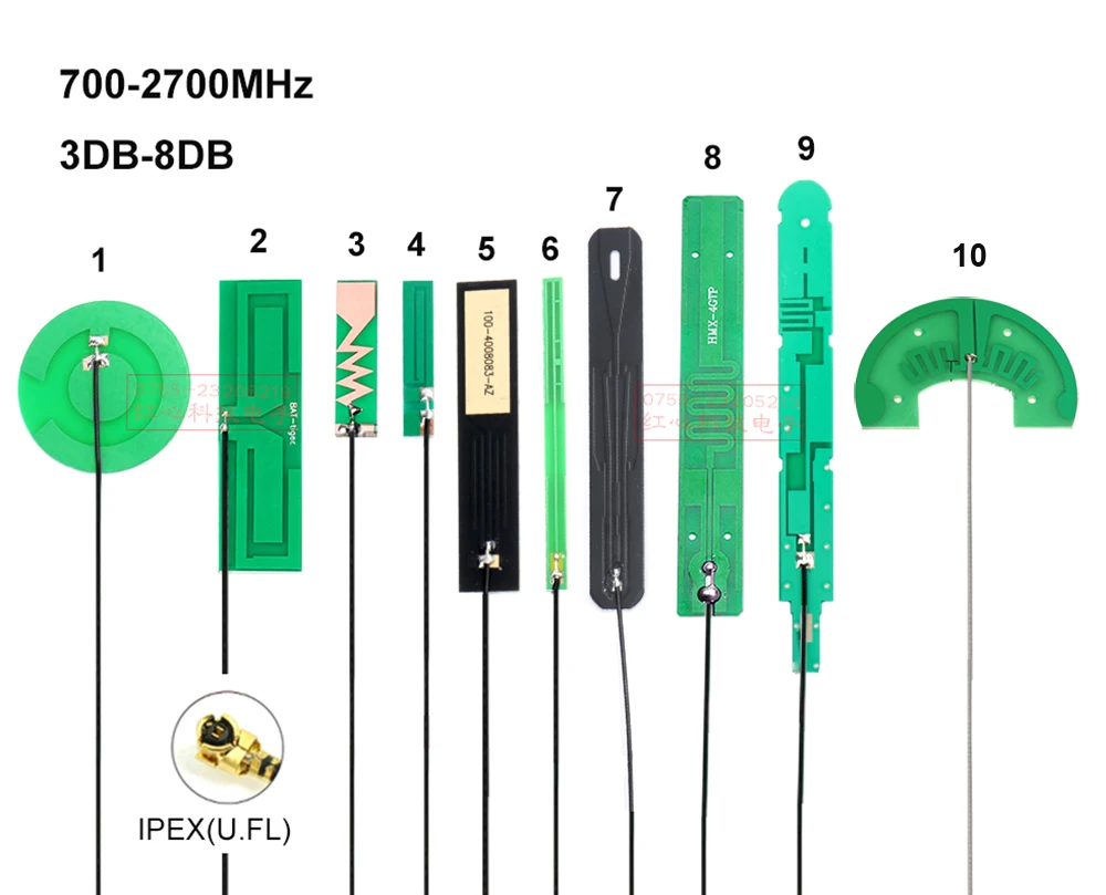 

2pc LTE 4G 3G 2G GSM NB-IOT antenna PCB internal Omnidirectional high gain IPEX U.FL for SIM7100 SIM7600 SIM7000 EC21 EC25 UC20