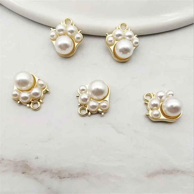 

10 шт./лот Новые Креативные жемчужные подвески в виде лап животных для изготовления ювелирных изделий Аксессуары «сделай сам» Модные Серьги Ожерелье Подвеска орнамент