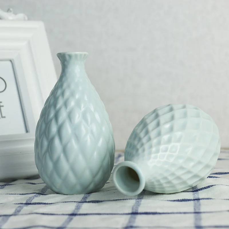 2019 Modern Nordic Desk Ceramic Flower Vase Home Furnishing Living Room Decoration Accessories Desktop Vases Decoratives |