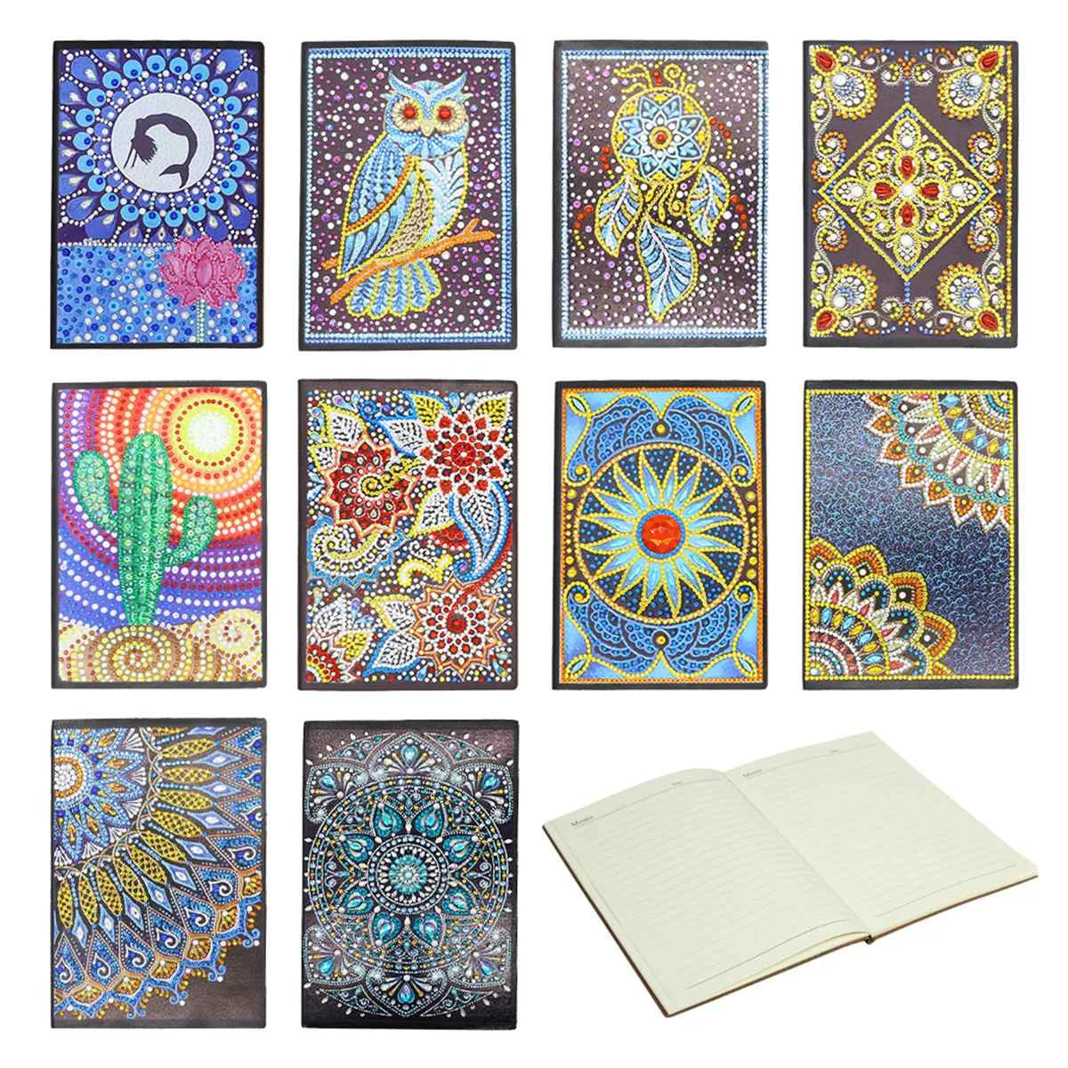 

60 Pages 5D DIY Special Shaped Diamond Painting Notebook Diary Book Sketchbook Embroidery Diamond Cross Stitch Christmas Gifts