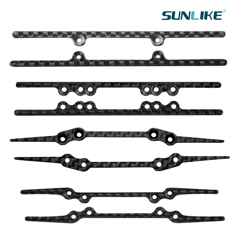 

5pcs Self-mMade 4WD Lightweight Anti-Hanging Bar 1.5mm HG Chassis Carbon Fiber Counterbore