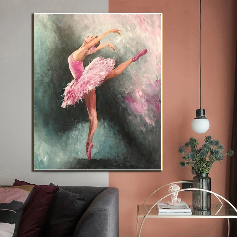 retrato-de-bailarina-abstracta-pintura-al-leo-sobre-lienzo-carteles-art