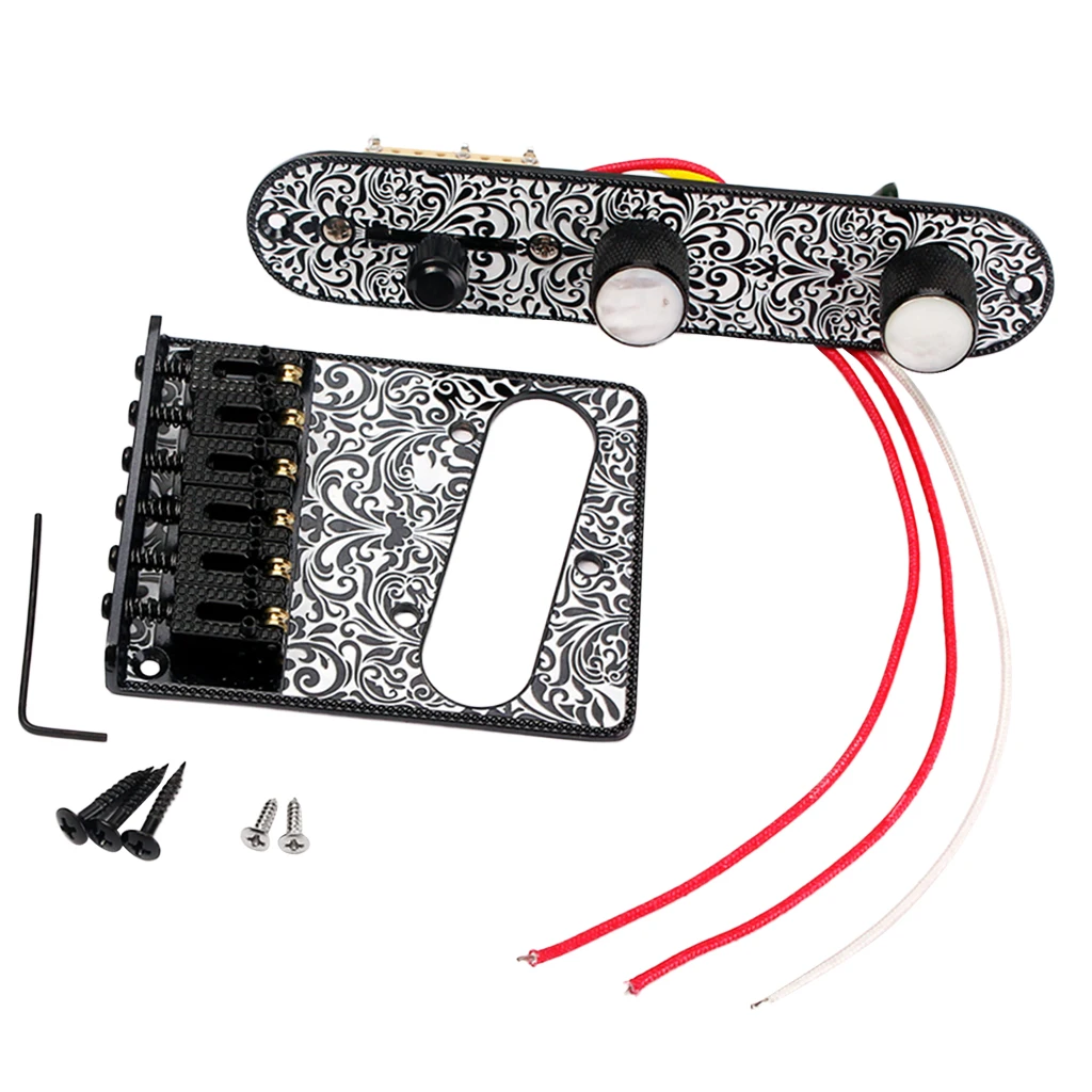 Металлическая электрическая гитарная мостовая пластина с 3-позиционным