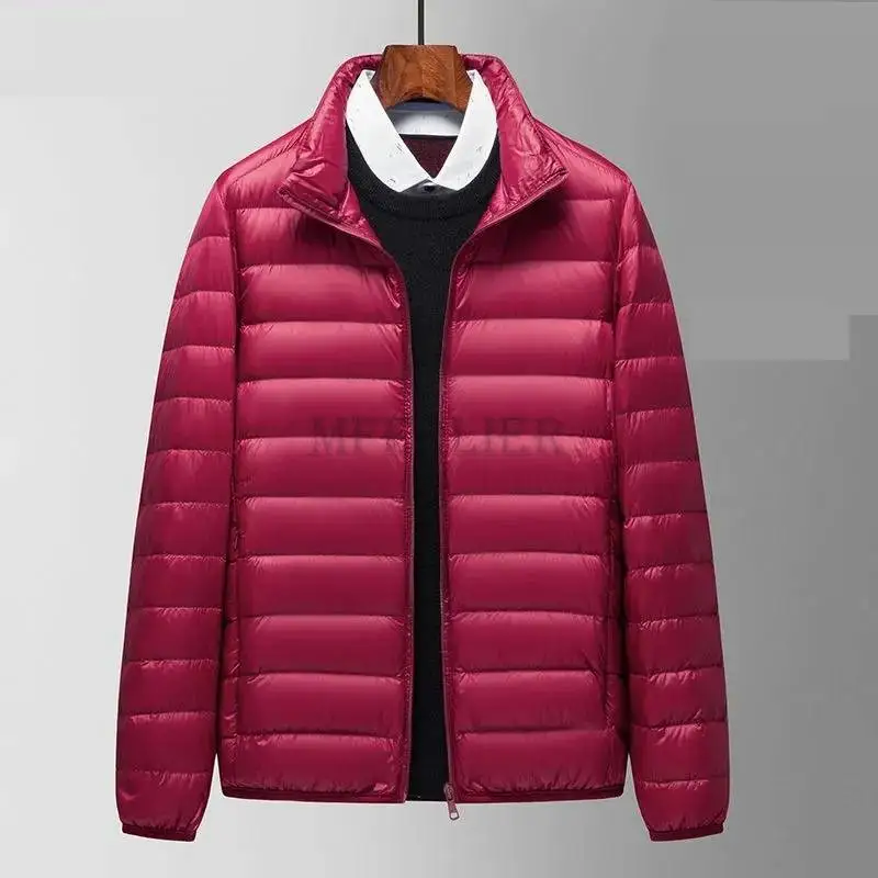 winter men parkas down jacket warm stand collar large size 10XL 8XL thick warm coat oversize outwear fat coat wine red 54 60 52 3