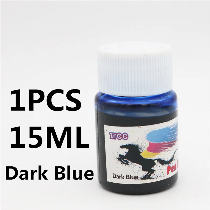 Dark blue Перьевая ручка чернила в бутылках 15 мл 10 видов цветов портативная ручка качество чернил не повредит ручка - Цвет: Dark blue