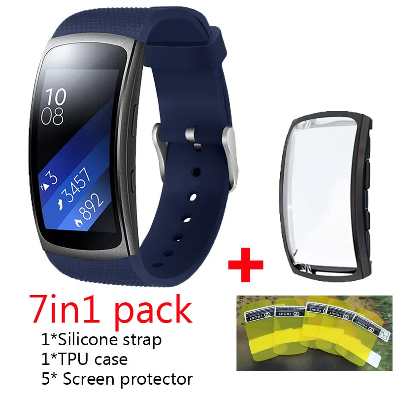 7 в 1/партия силиконовый ремешок для Samsung Galaxy Gear Fit2 Pro|Смарт-аксессуары| |