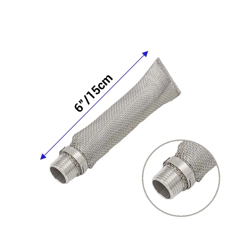 6 inch/15cm Bazooka Screen for Homebrew Beer Kettle or Mash Tun 304 Stainless Steel Mesh Filter 1/2&quot Male NPT | Дом и сад